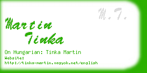 martin tinka business card